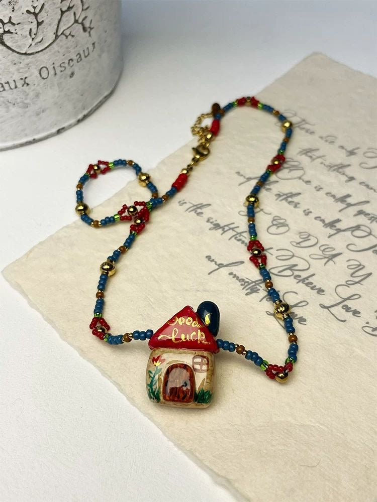 Clover Cottage Clay Necklace