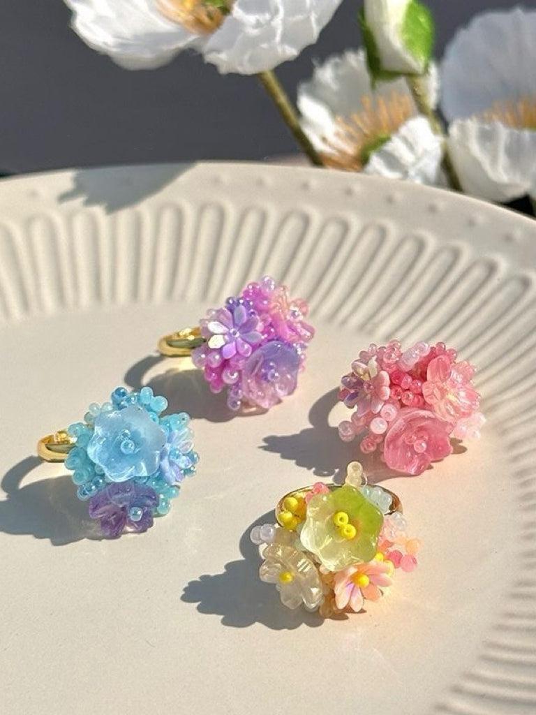 Aurora Bead Bloom Ring