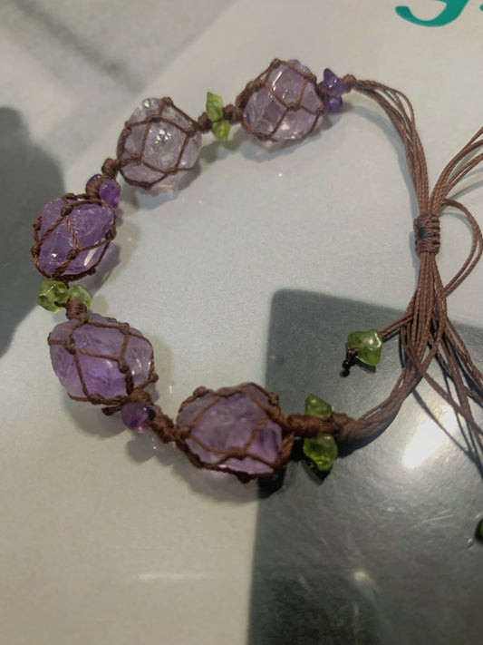 Elvina Purple Crystal Bracelet