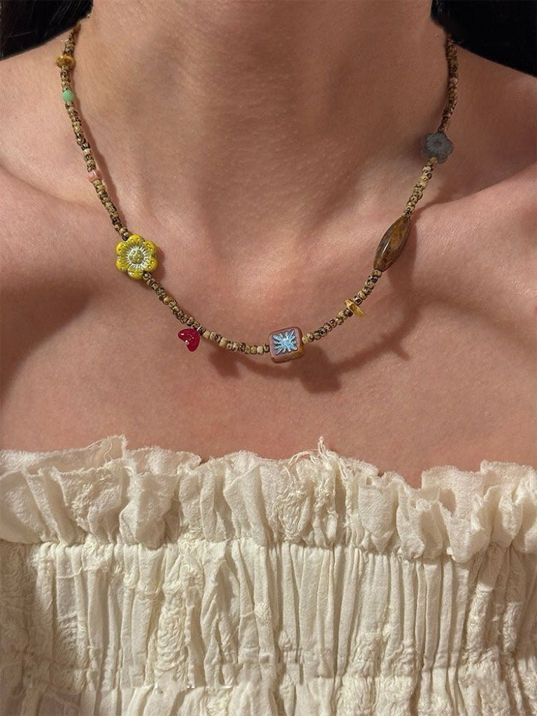 Raya Bead Summer Necklace