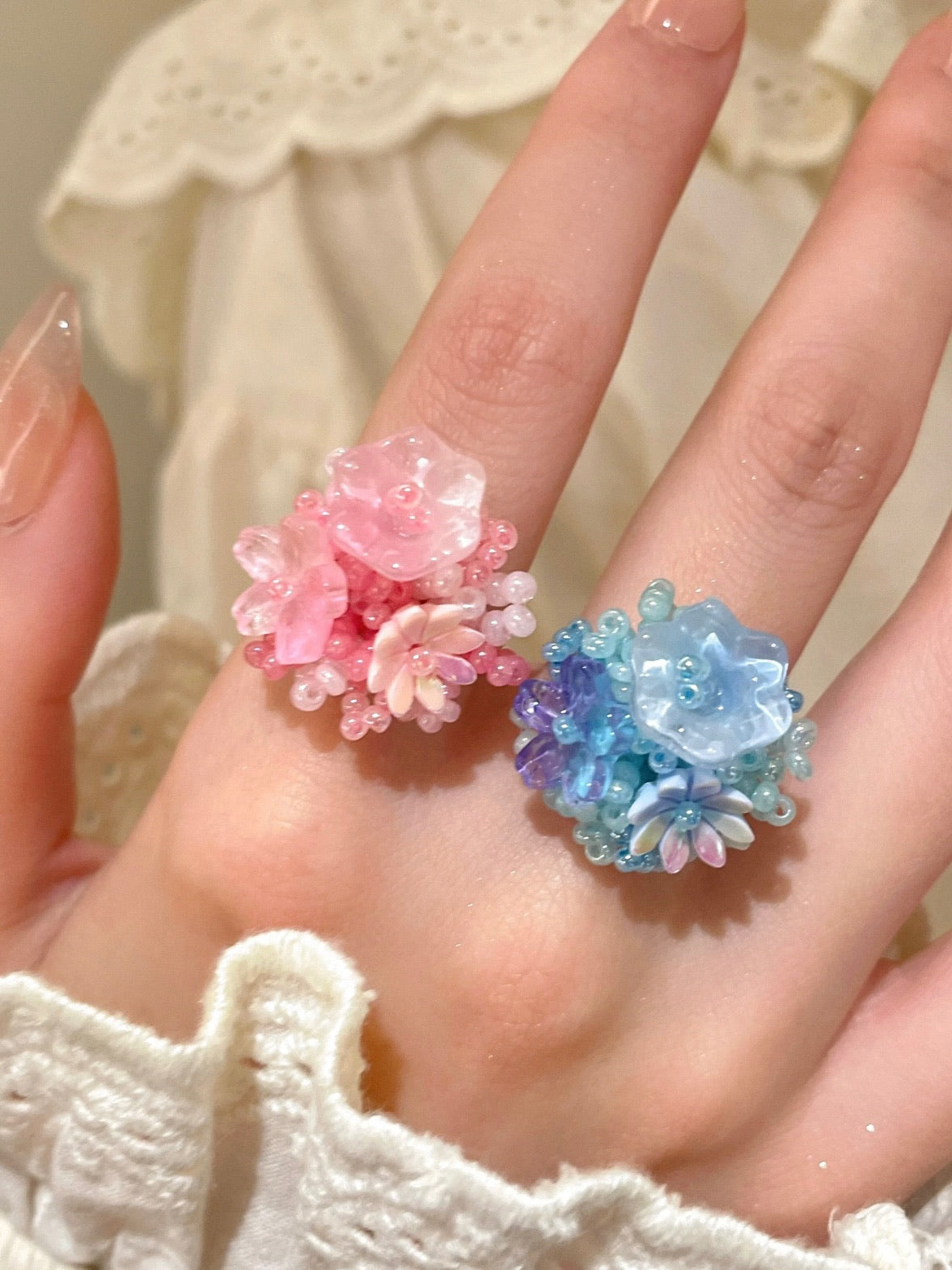 Aurora Bead Bloom Ring