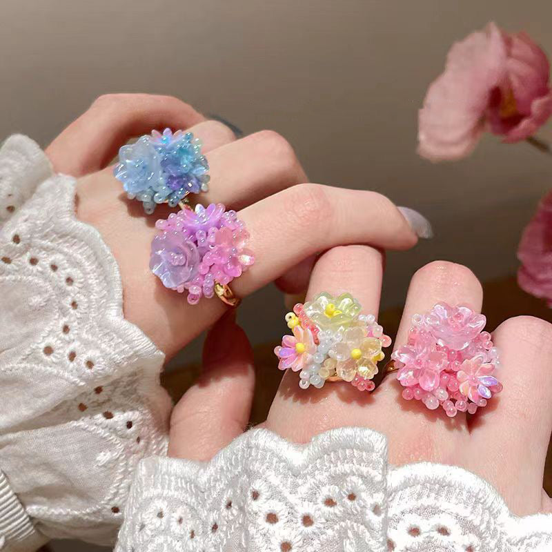 Aurora Bead Bloom Ring
