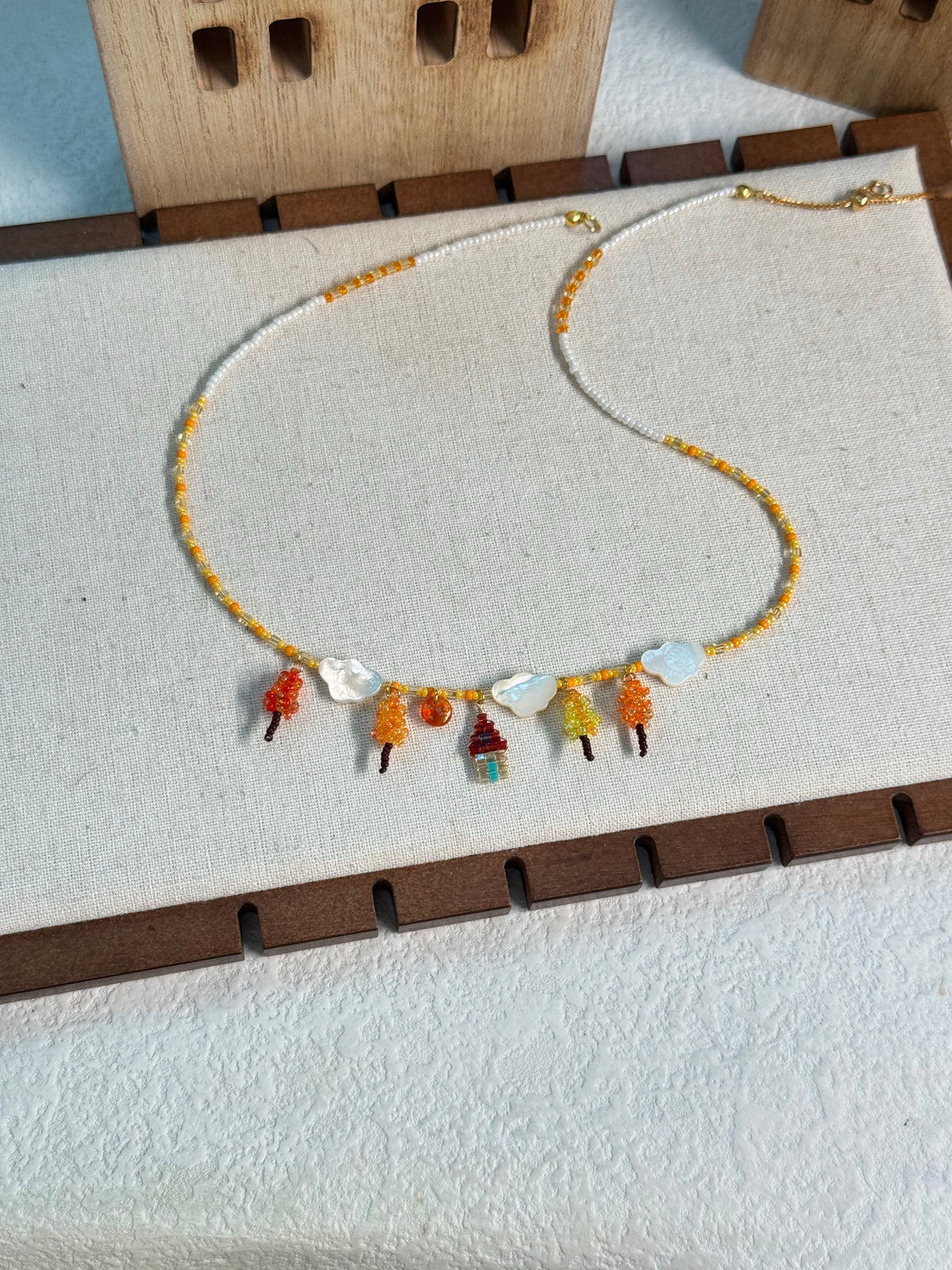 Willa Amber Cloud Charm Necklace