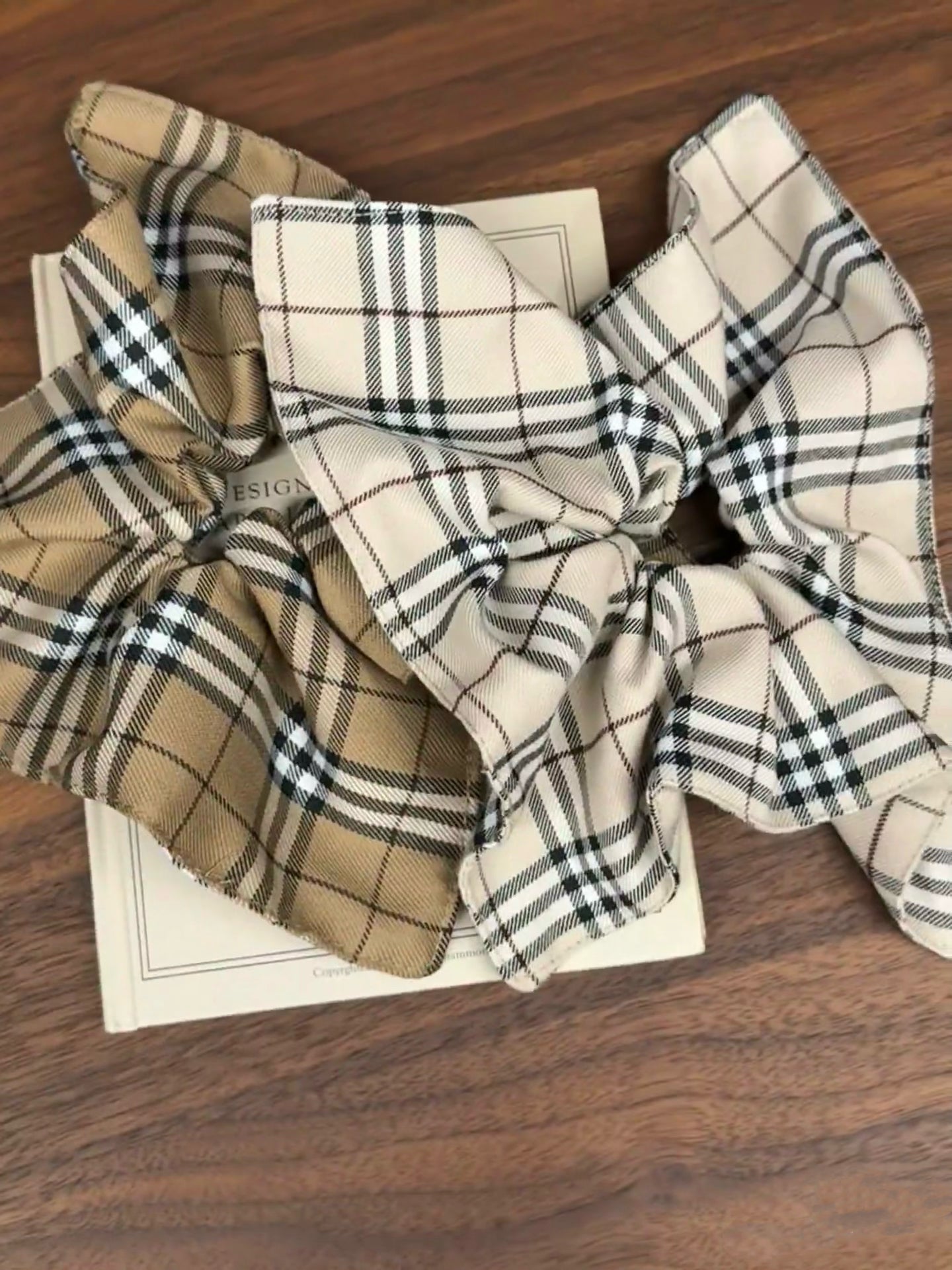 Clara Plaid Lace Scrunchie