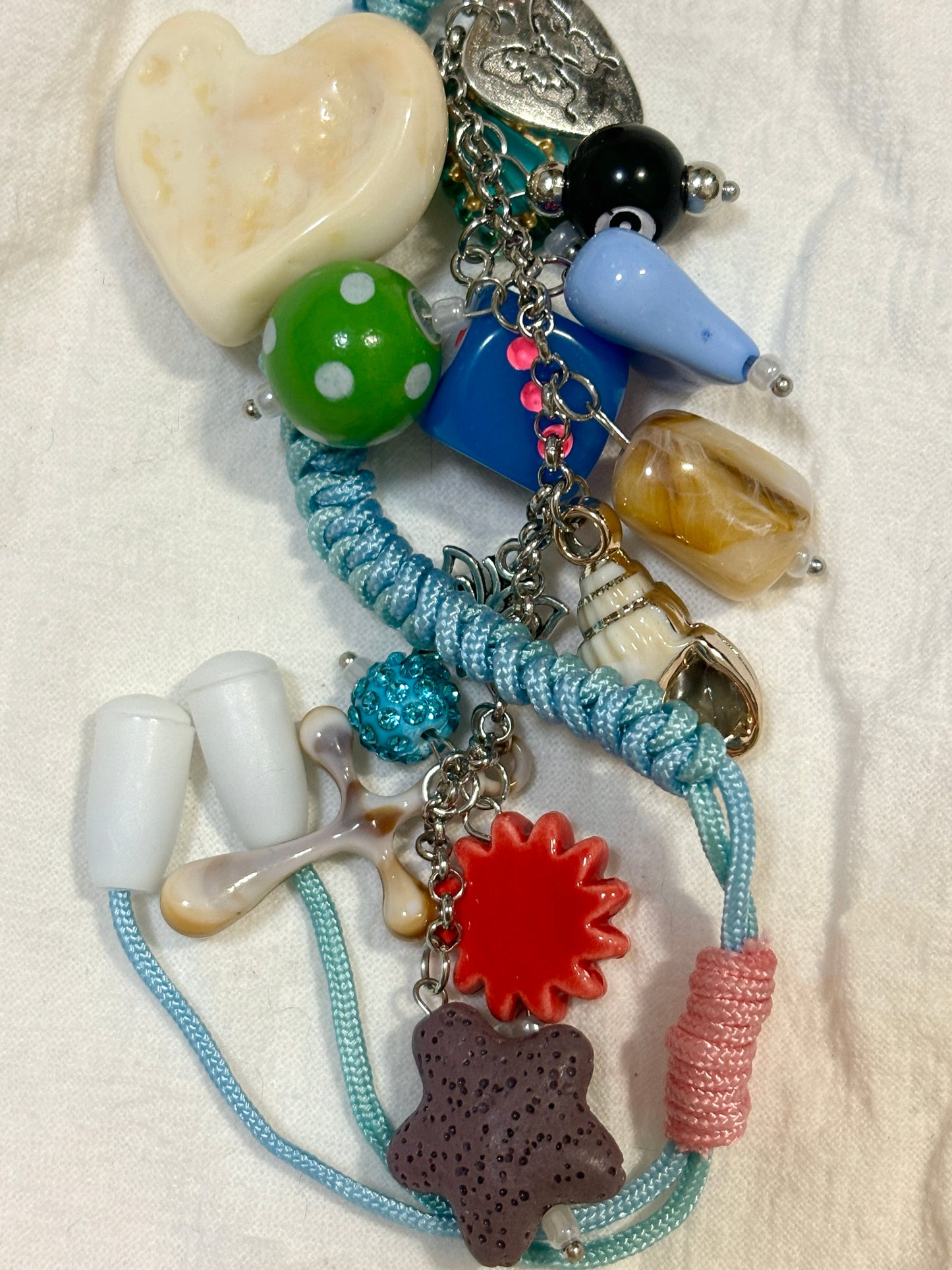 Poppy Blue Ocean Style Bag Charm