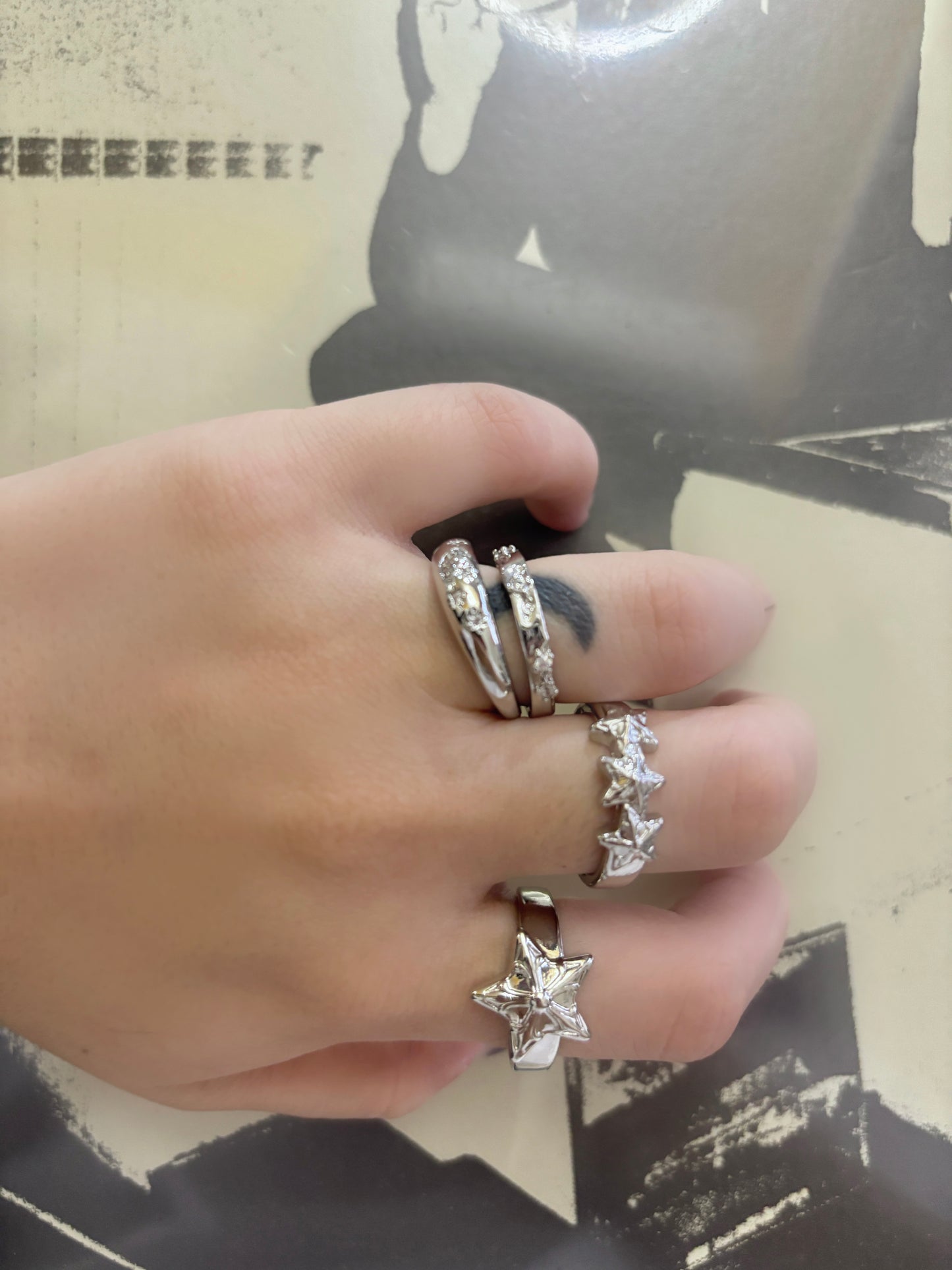 Lyra Star Ring Set