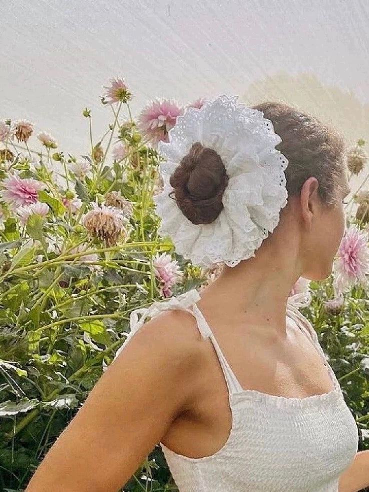 Elise Romantic Lace Hair Scrunchie