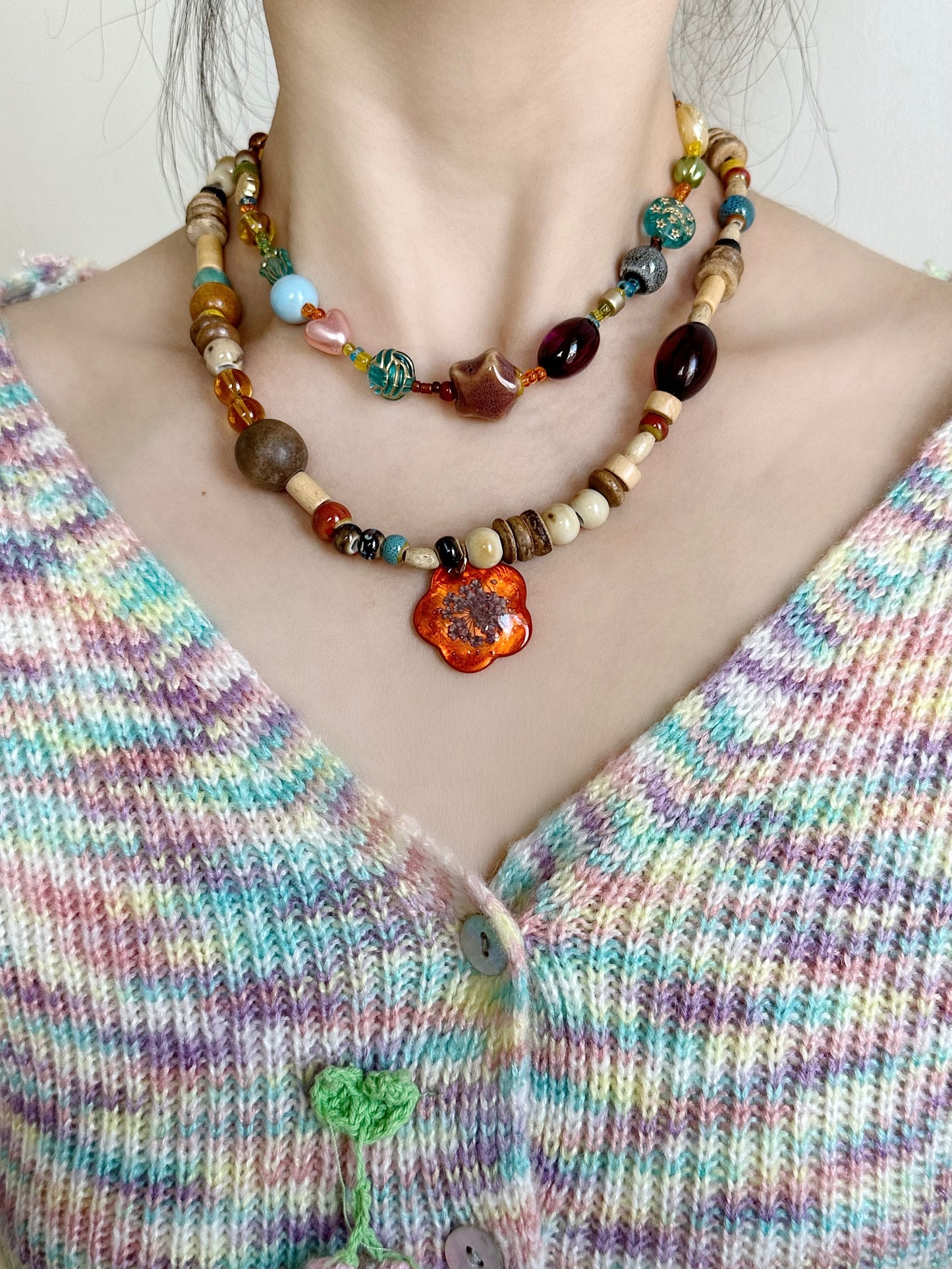 Lianna Wooden Necklaces