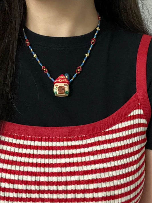 Clover Cottage Clay Necklace