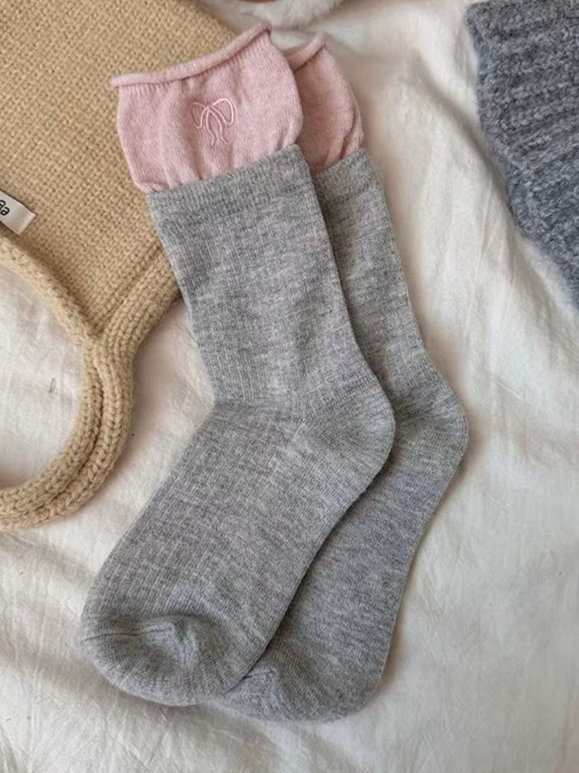 Heidi Bow Knit Sock Set