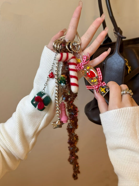 Noelle Candy Cane Bag Charm