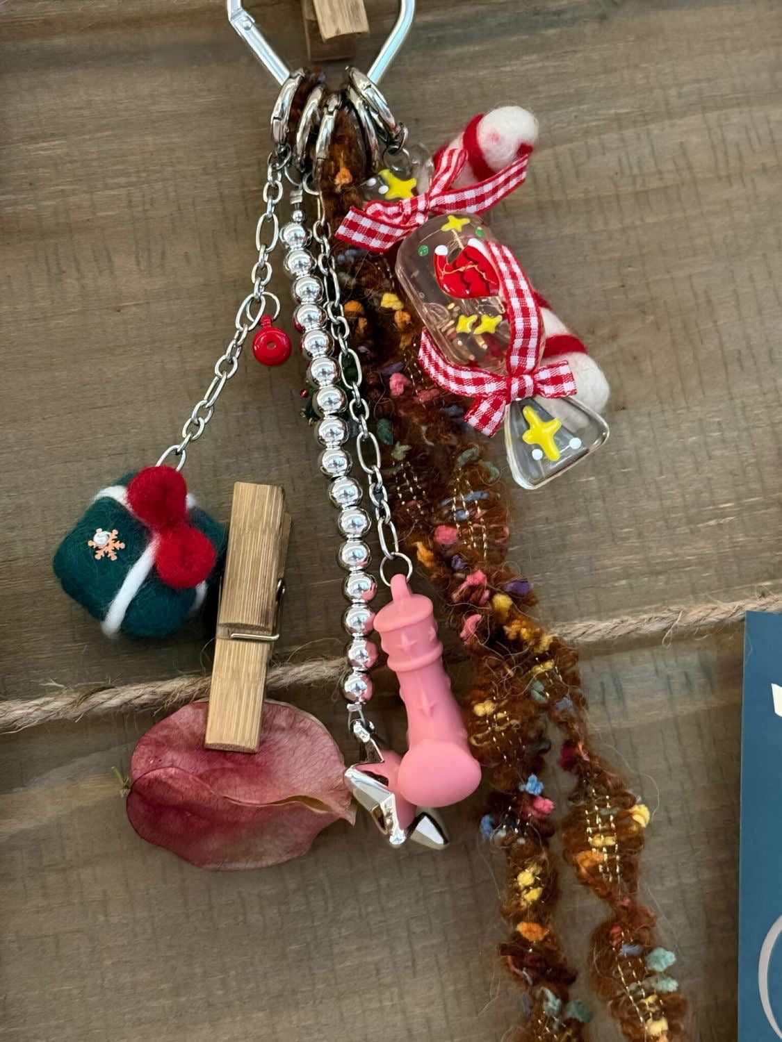 Noelle Candy Cane Bag Charm