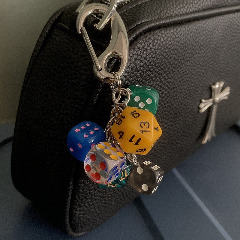 Neon Fortune Roll Dice bag charm