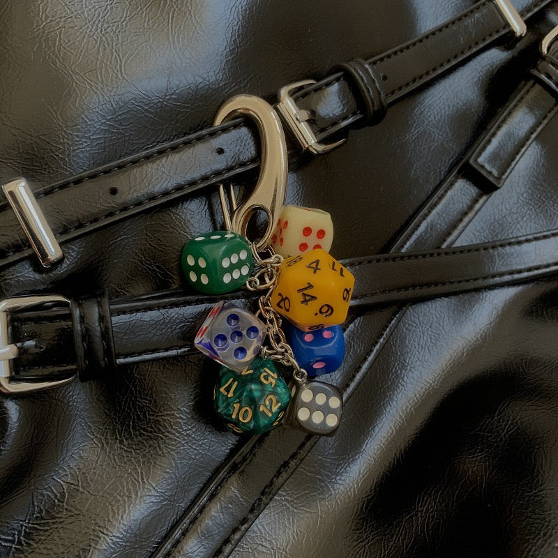 Neon Fortune Roll Dice bag charm