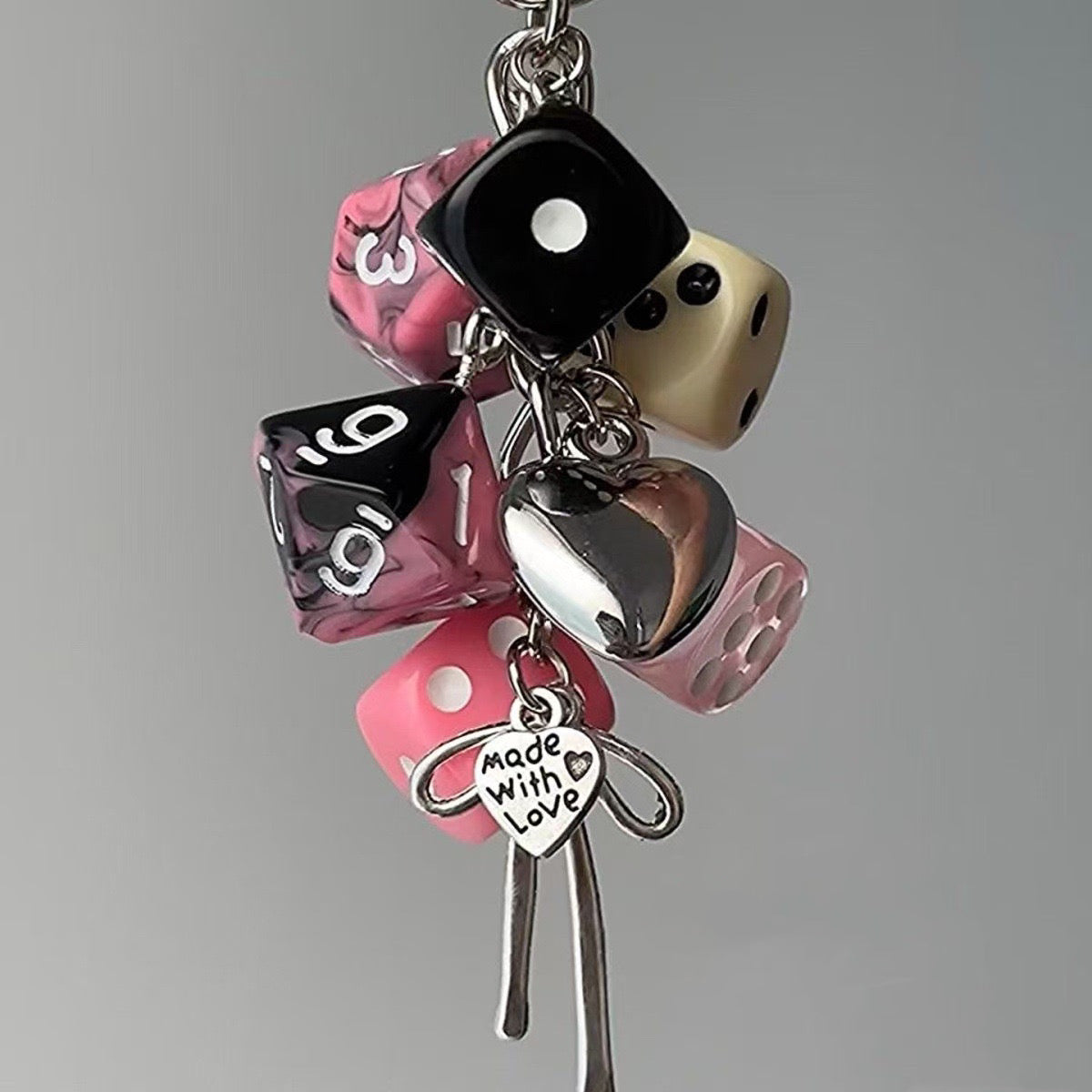 Neon Fortune Roll Dice bag charm