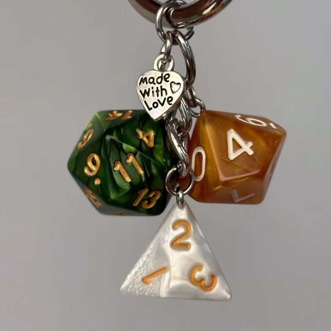 Neon Fortune Roll Dice bag charm