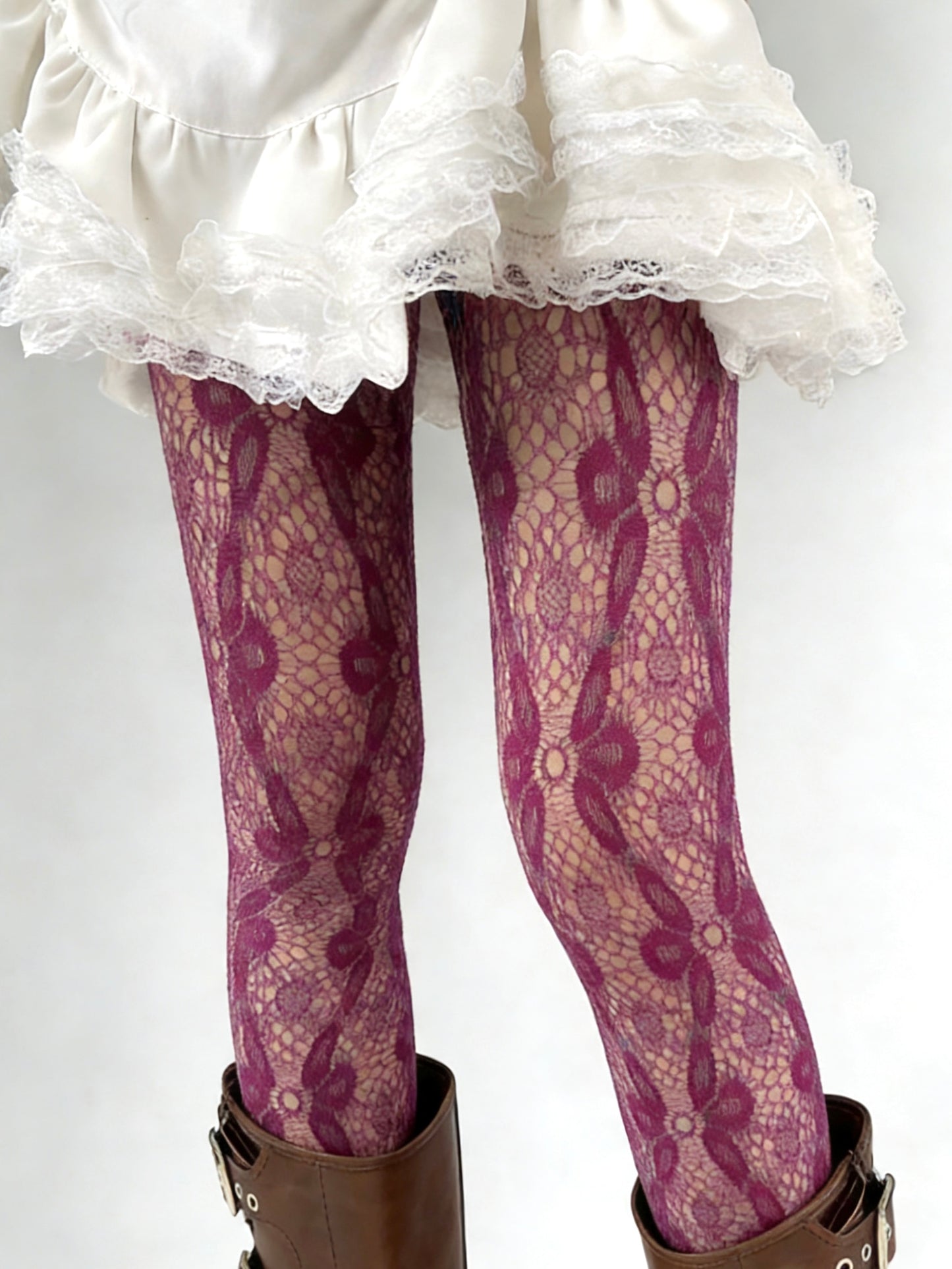 Iris Floral Fishnet Tights
