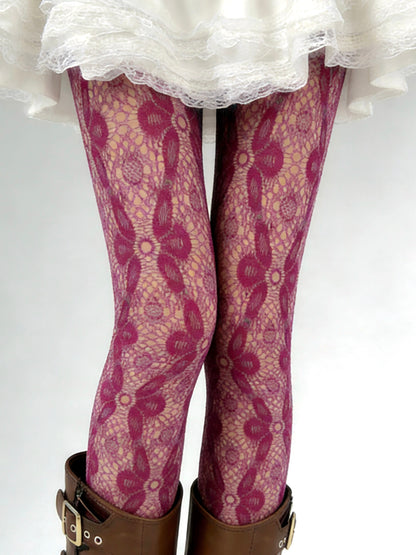 Iris Floral Fishnet Tights