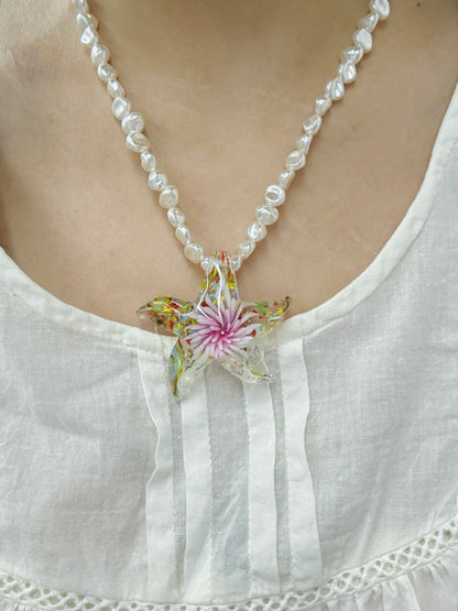 Delilah Pearl Star Necklace