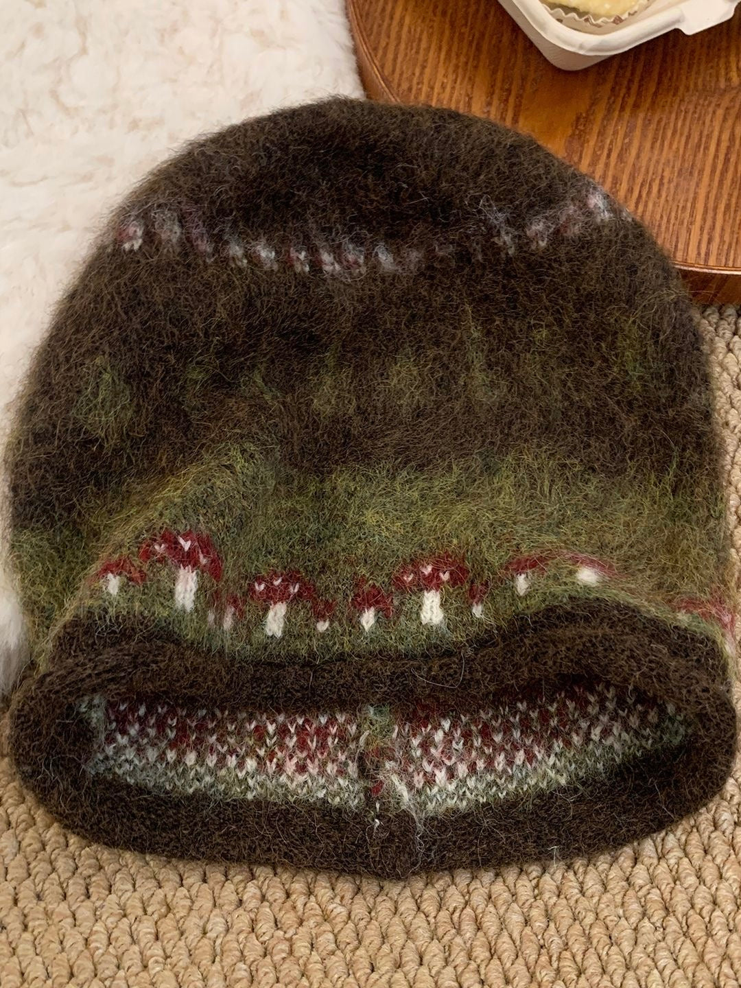 Willow Fuzzy Patterned Knit Beanie