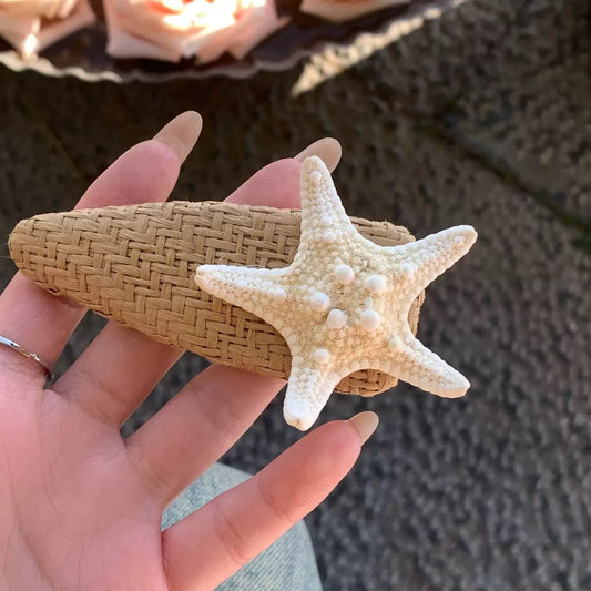 Coralia Woven Straw Clip