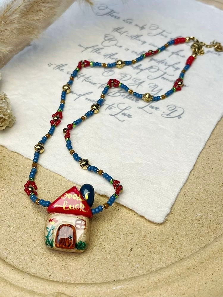 Clover Cottage Clay Necklace