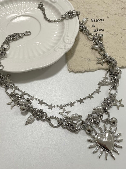 Lunaria Heart Pendant Necklace