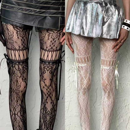 Pixie Crisscross Lace Tight