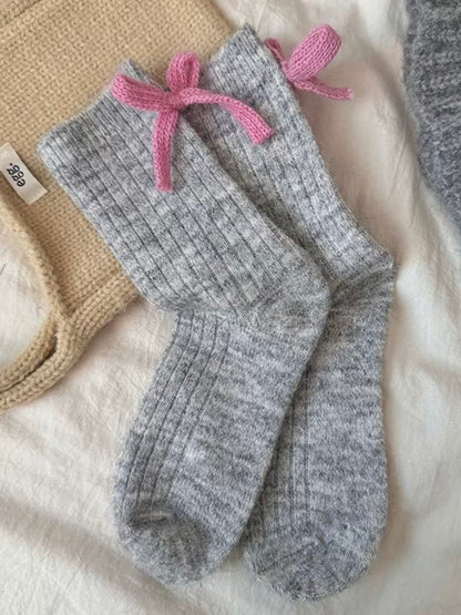 Heidi Bow Knit Sock Set