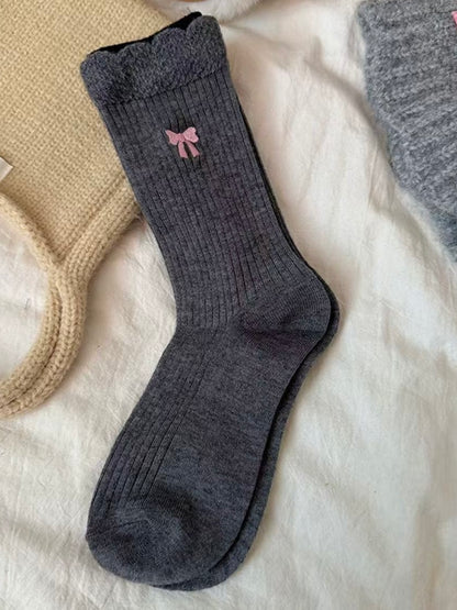 Heidi Bow Knit Sock Set