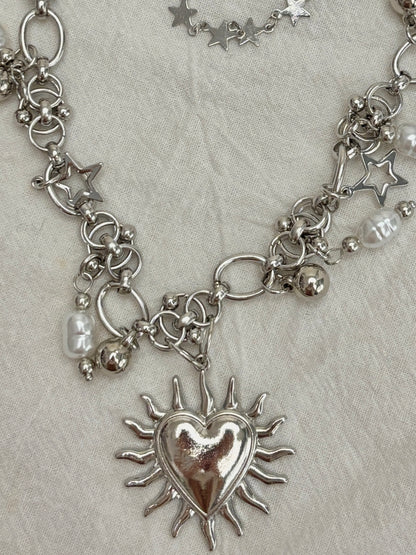 Lunaria Heart Pendant Necklace