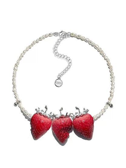 Lucia Strawberry Necklace
