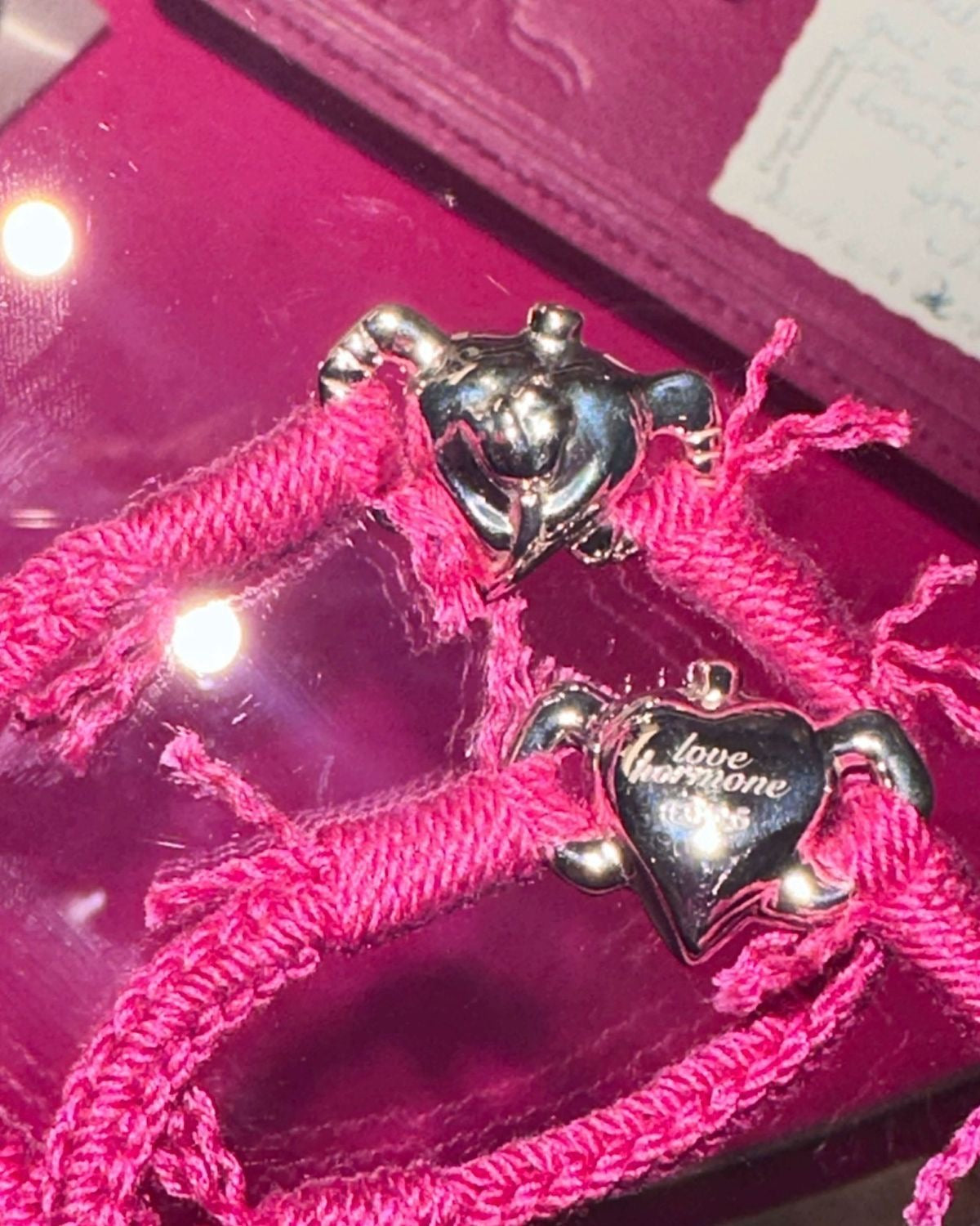 Rhea Pink Heart Bracelet