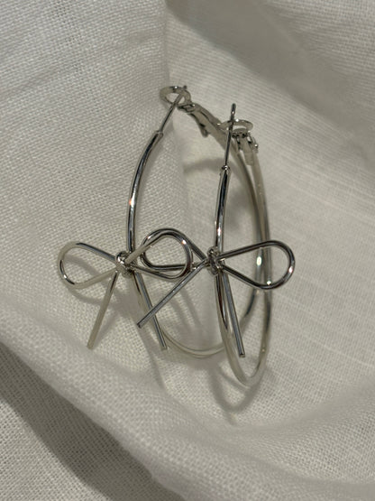 Sylvie Bow Hoop Earrings