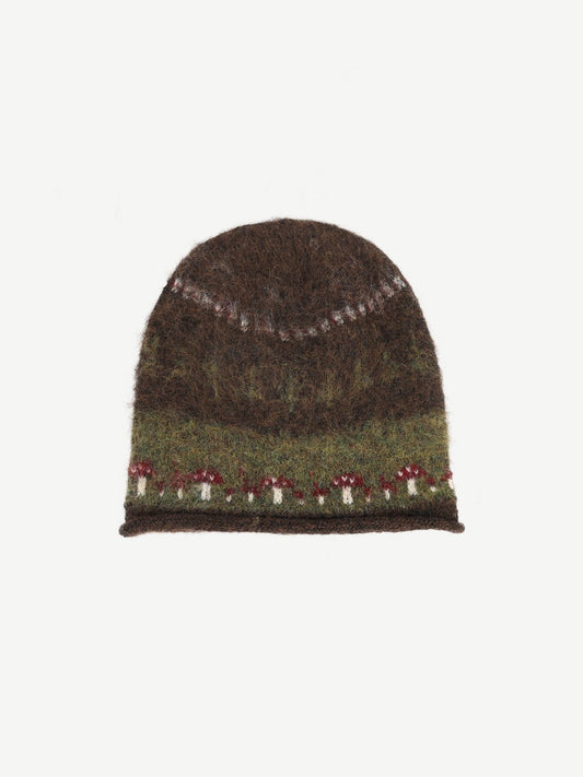 Willow Fuzzy Patterned Knit Beanie