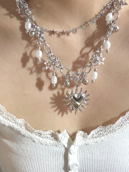 Lunaria Heart Pendant Necklace