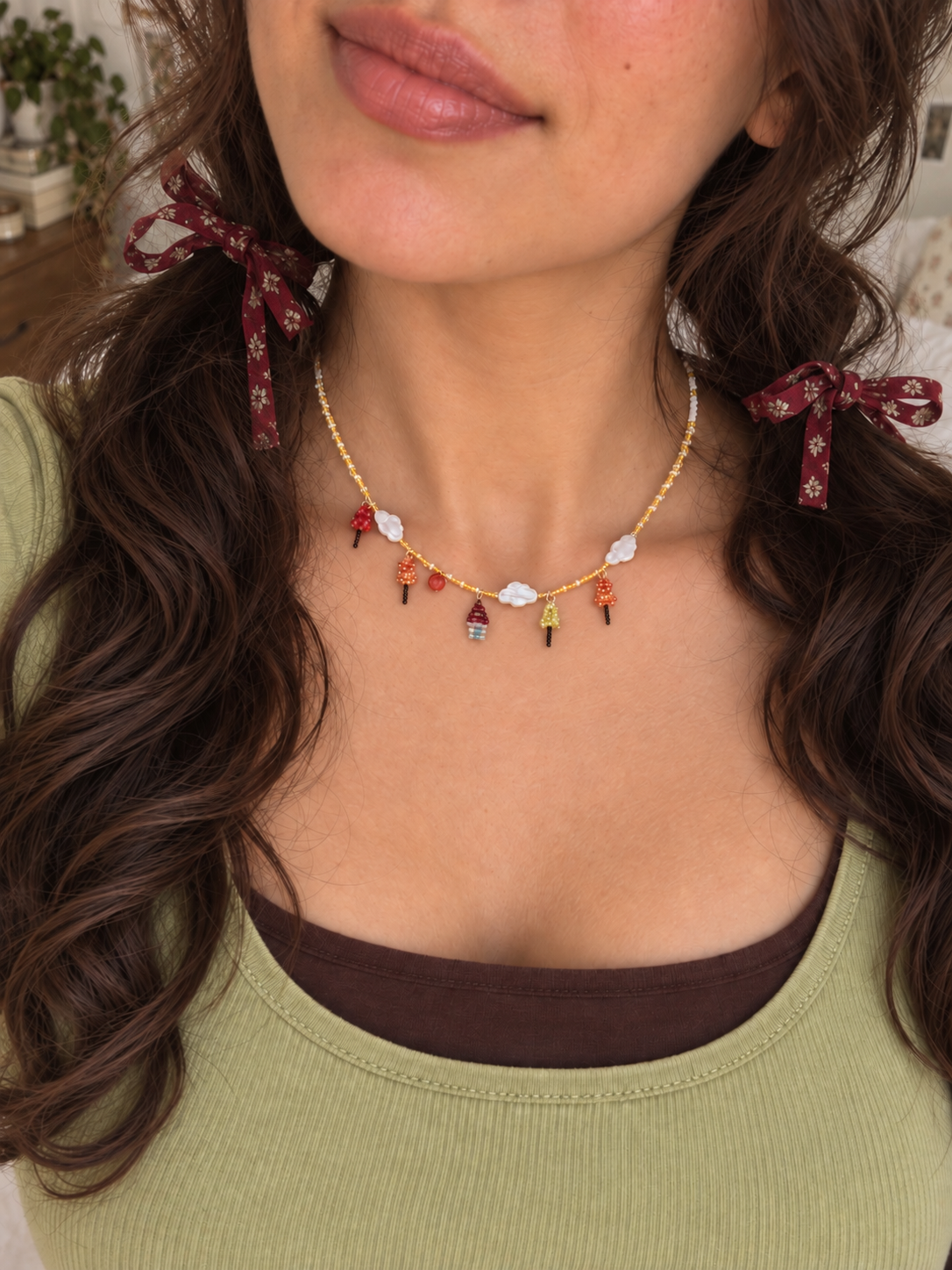 Willa Amber Cloud Charm Necklace