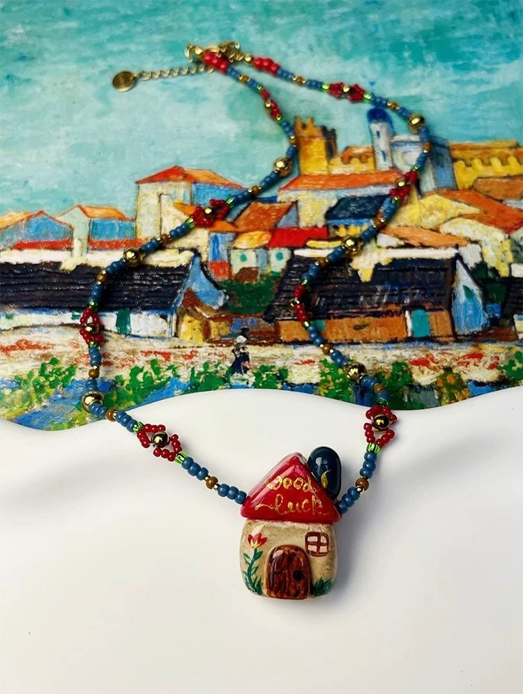 Clover Cottage Clay Necklace