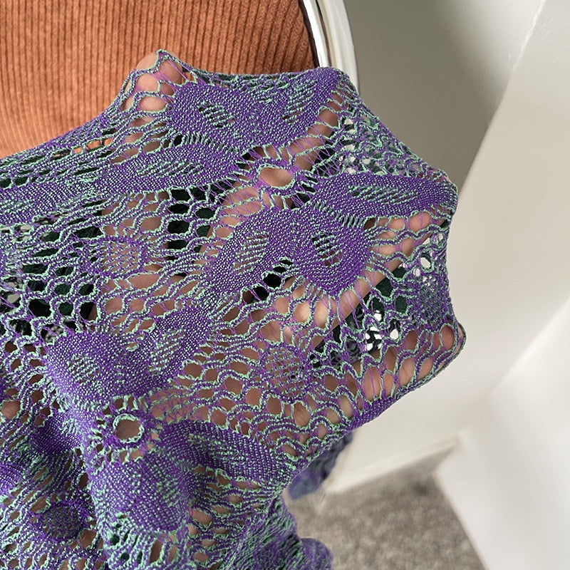 Iris Floral Fishnet Tights