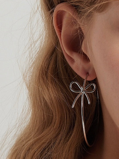 Sylvie Bow Hoop Earrings