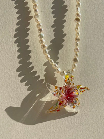 Delilah Pearl Star Necklace