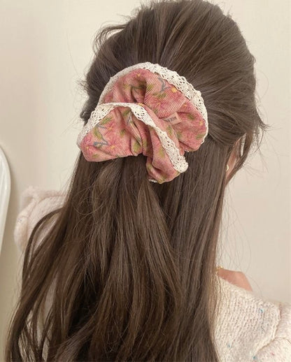 Elodie Lace Garden Scrunchie