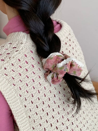 Elodie Lace Garden Scrunchie