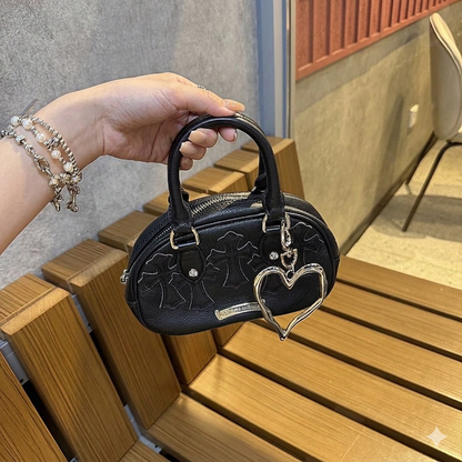 Kiki Chrome Heart Keychain