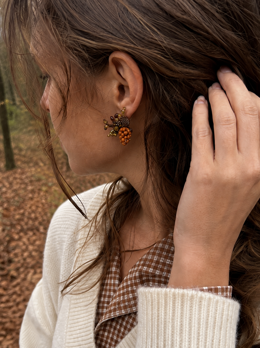 Clove Harvest Beaded Stud Earrings