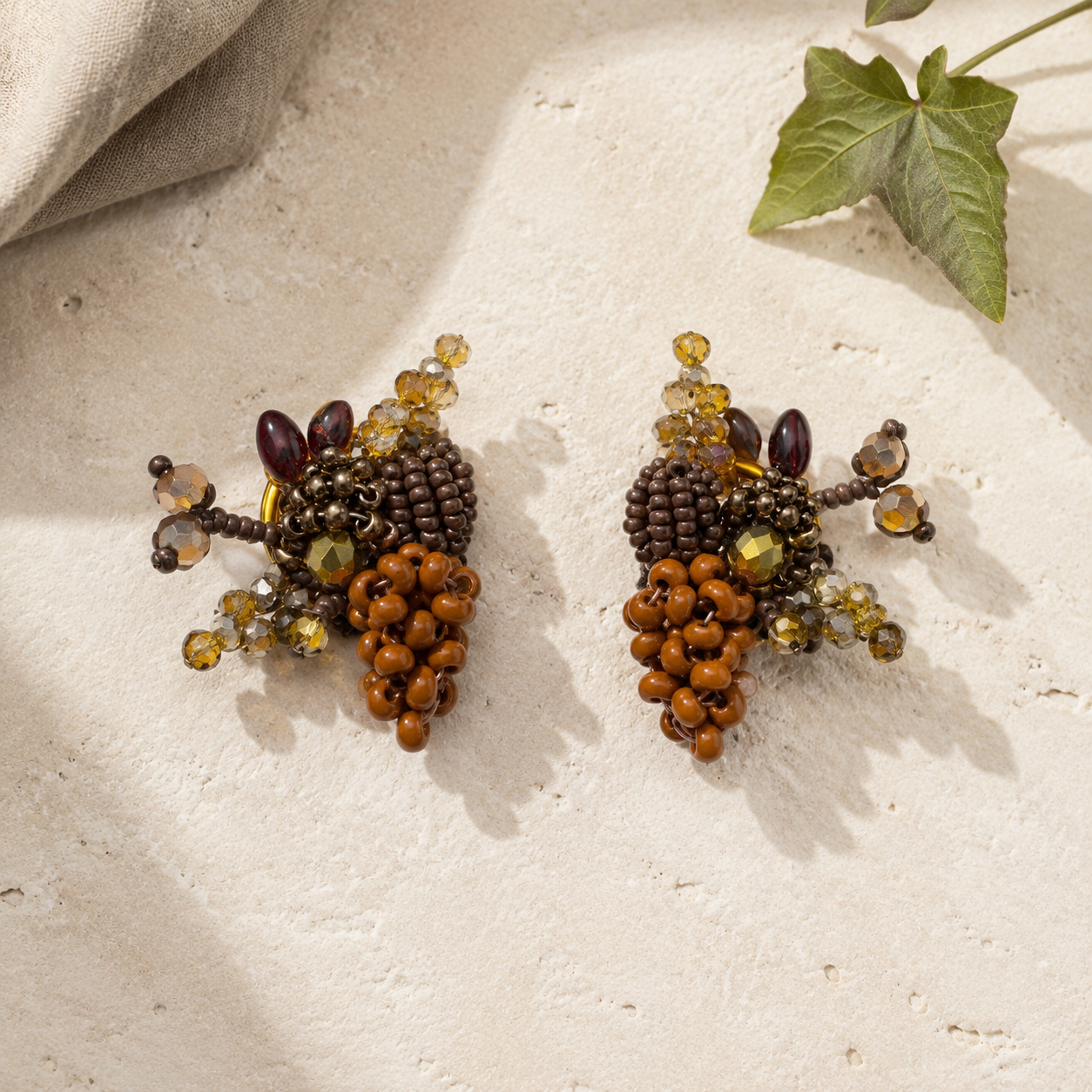 Clove Harvest Beaded Stud Earrings
