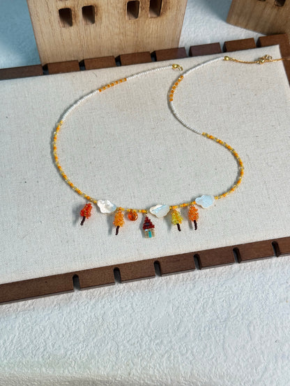 Willa Amber Cloud Charm Necklace