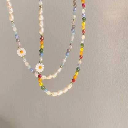 Mabel Daisy Bead Necklace