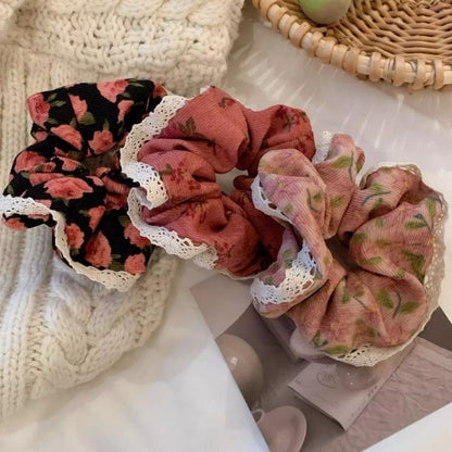 Elodie Lace Garden Scrunchie