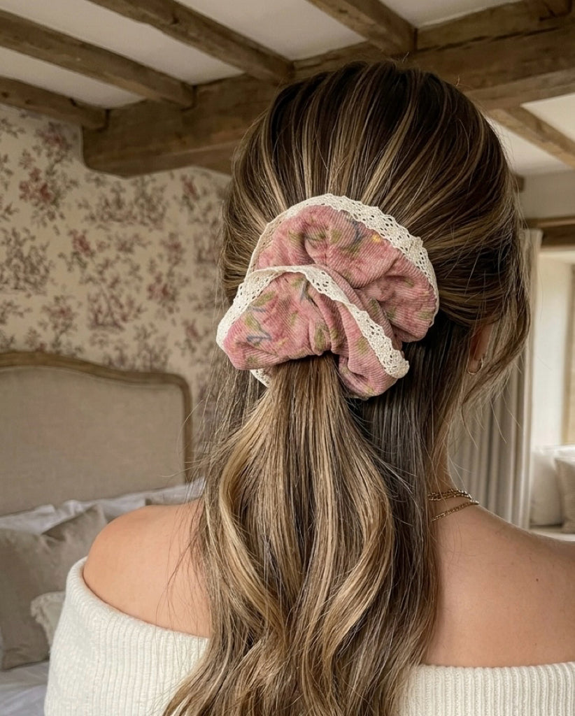 Elodie Lace Garden Scrunchie